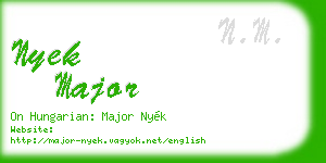 nyek major business card