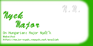 nyek major business card